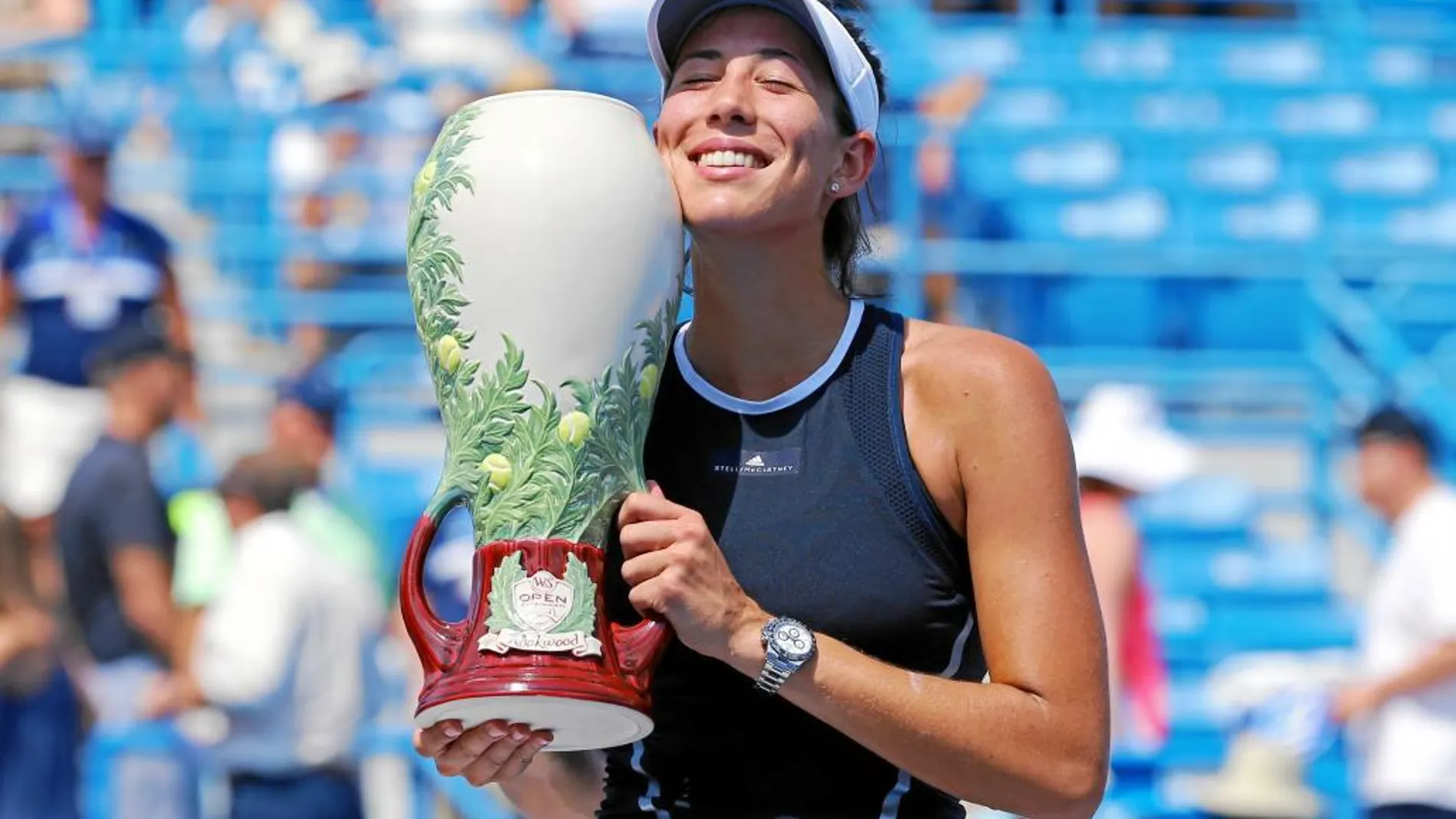 Muguruza, tras ganar a Halep la final del torneo de Cincinnati