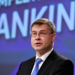 El vicepresidente de la Comisión Europea (CE) para el Euro y el Diálogo Social, Valdis Dombrovskis.