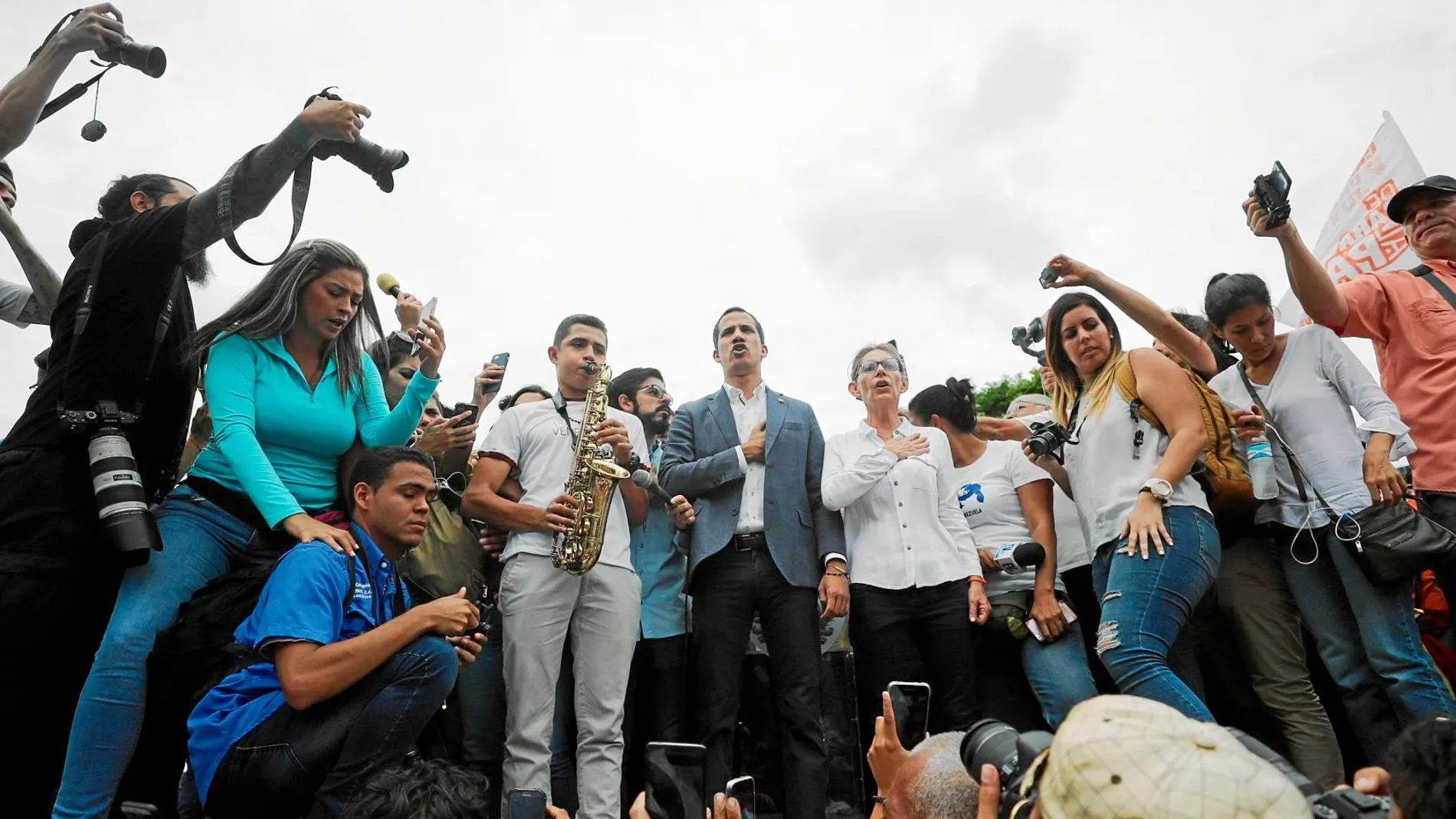Juan Guaidó ha impulsado diversas maniobras de movilización contra el régimen de Nicolás Maduro. Ayer, en una de sus marchas convocadas en Caracas
