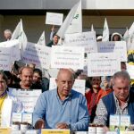 El coordinador de la alianza UPA-COAG, Aurelio Pérez, durante una reciente concentración del mundo del campo.