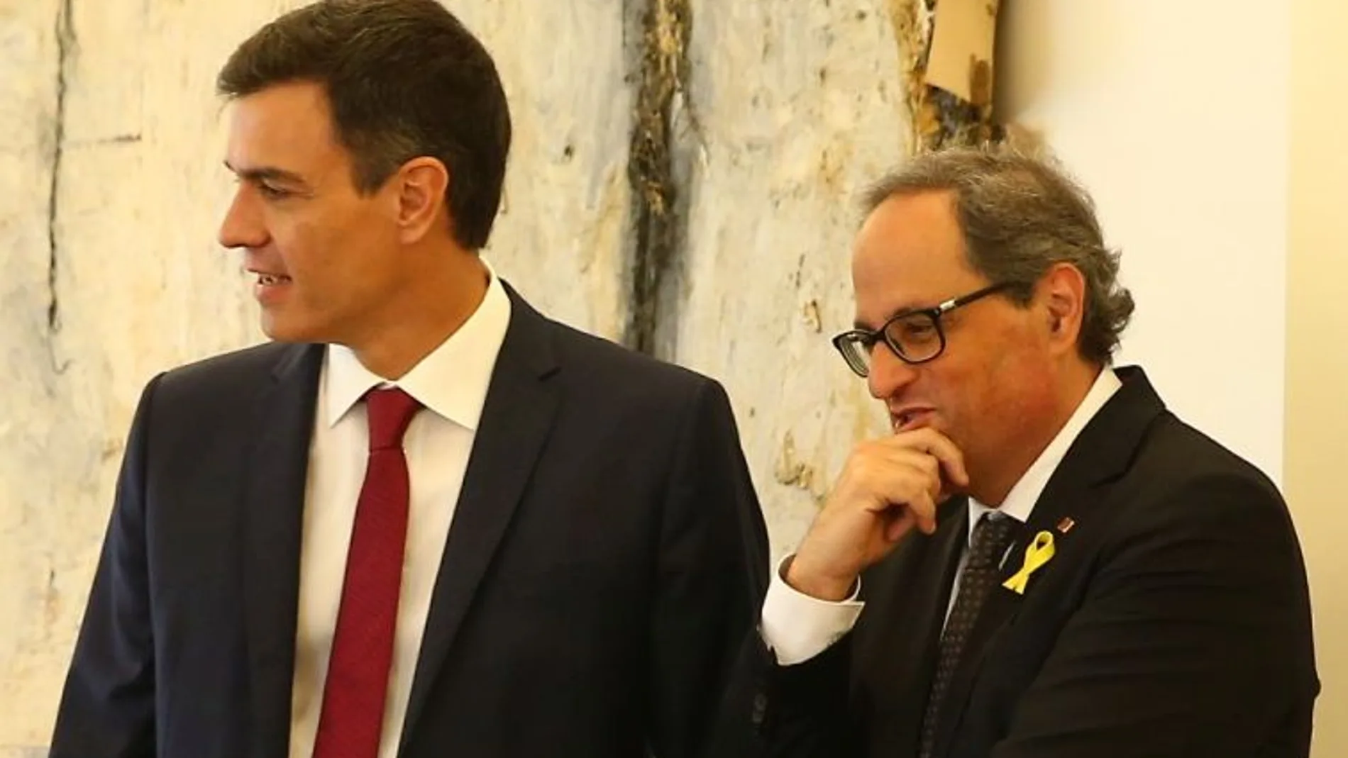 Pedro Sánchez y Quim Torra en una reunión mantenida este año.