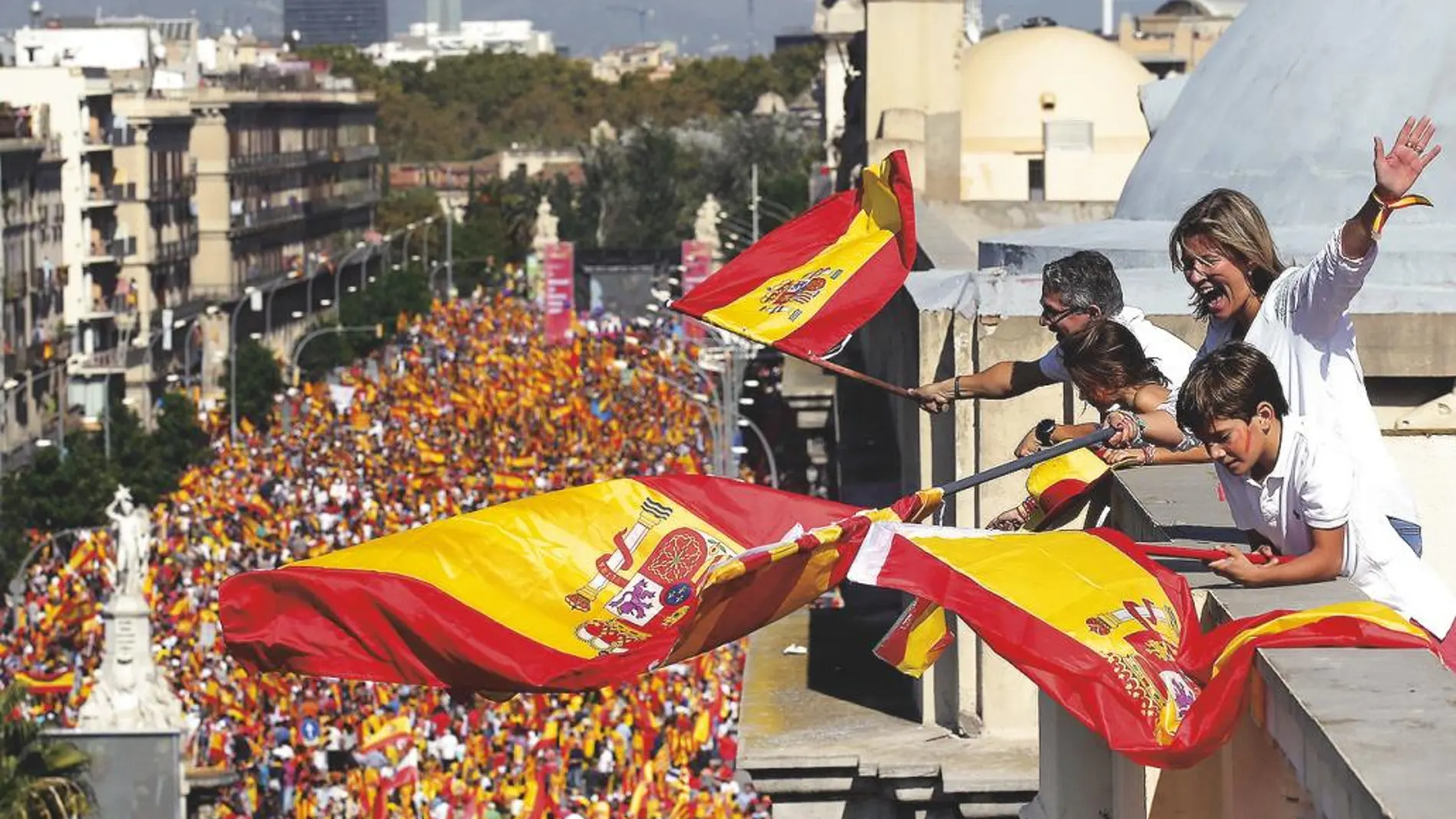La manifestación en favor de la unidad de España