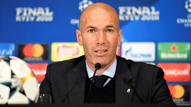 El técnico francés del Real Madrid, Zinedine Zidane. EFE/Mykola Tys