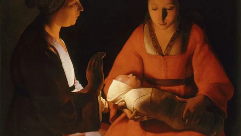 La Natividad, del pintor barroco francés Georges de la Tour. Museo de Bellas Artes de Francia. 1640