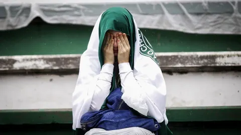 Una aficionada del Chapecoense en el estadio arena Conda en Chapeco