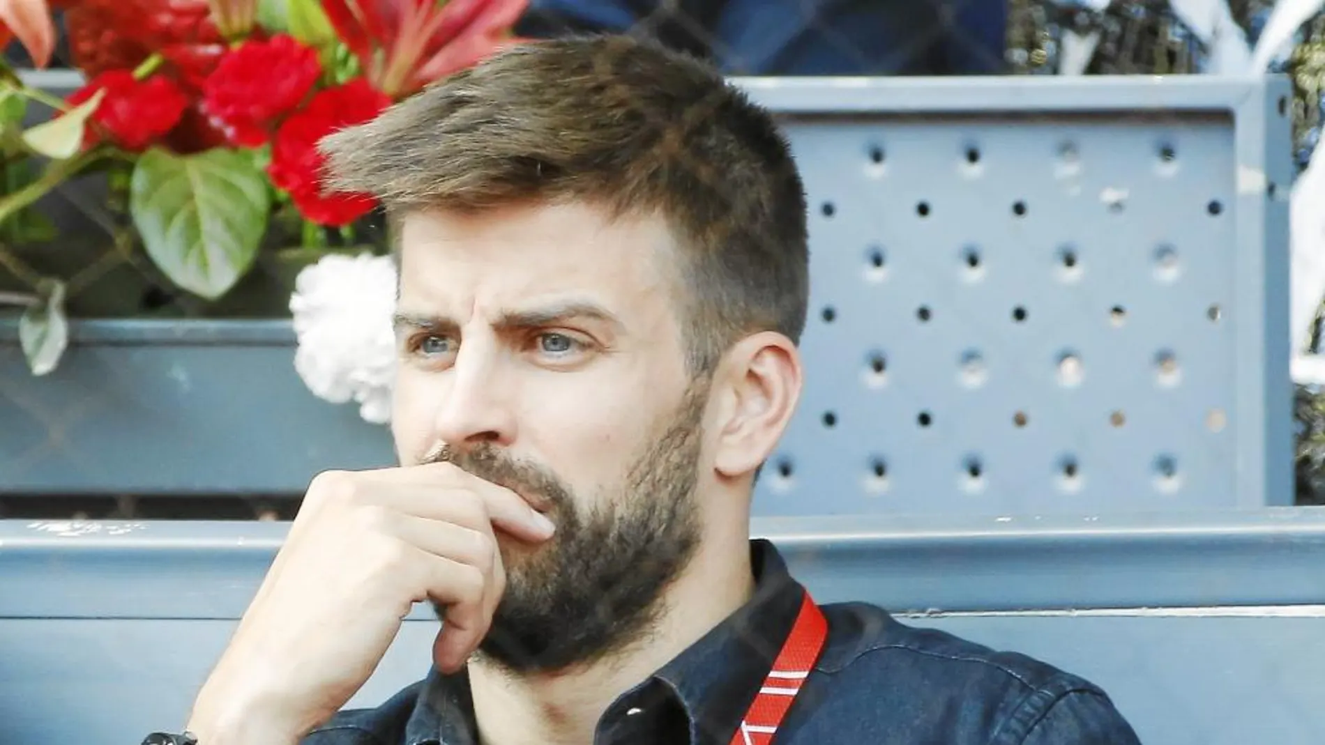 Gerard Piqué, durante el pasado Mutua Madrid Open, donde se dejó ver en varias jornadas del torneo