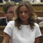 Susana Sumelzo, en el Congreso durnate el debate de invetidura de Rajoy.