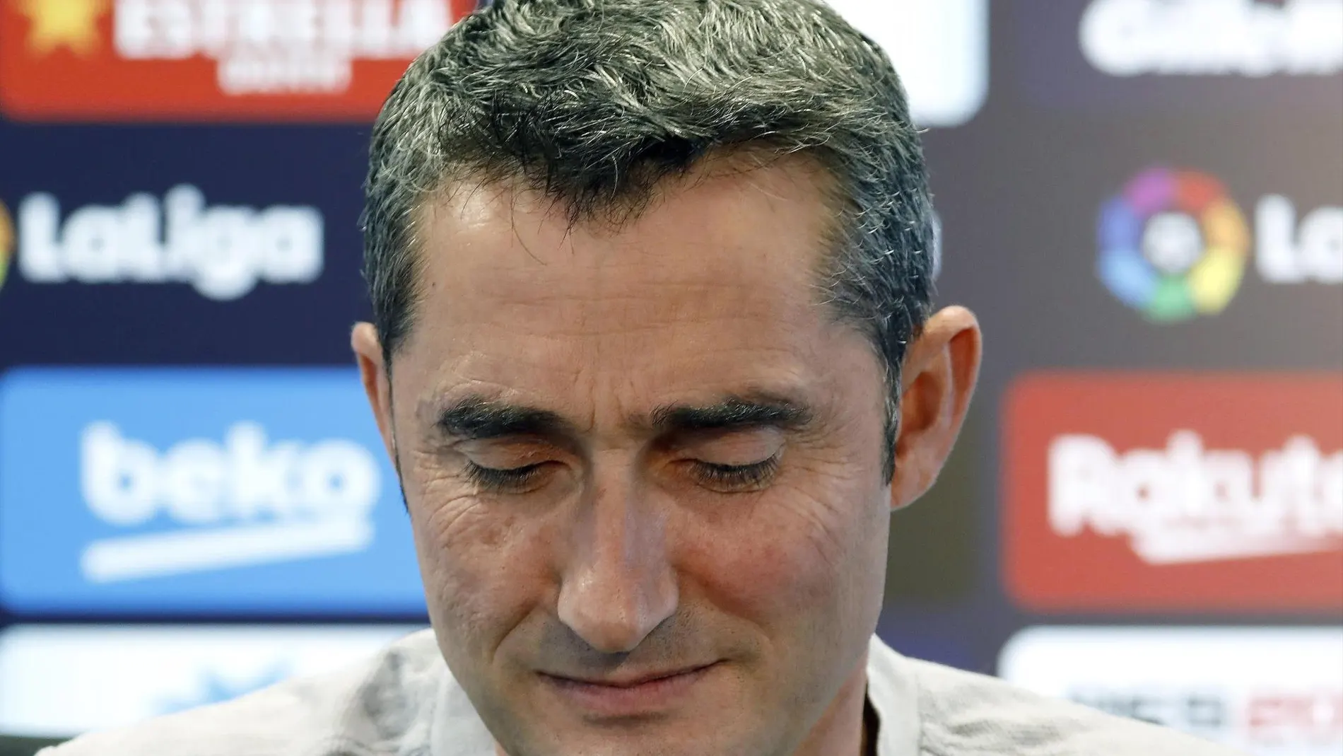 El entrenador del Barcelona, Ernesto Valverde, en la conferencia de prensa previa al partido ante el Getafe