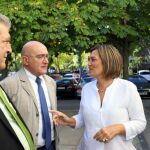 Milagros Marcos junto a Jesús Julio Carnero, Jorge Llorente y Ever Macías