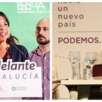 Los líderes de Podemos, Pablo Echenique y Teresa Rodríguez