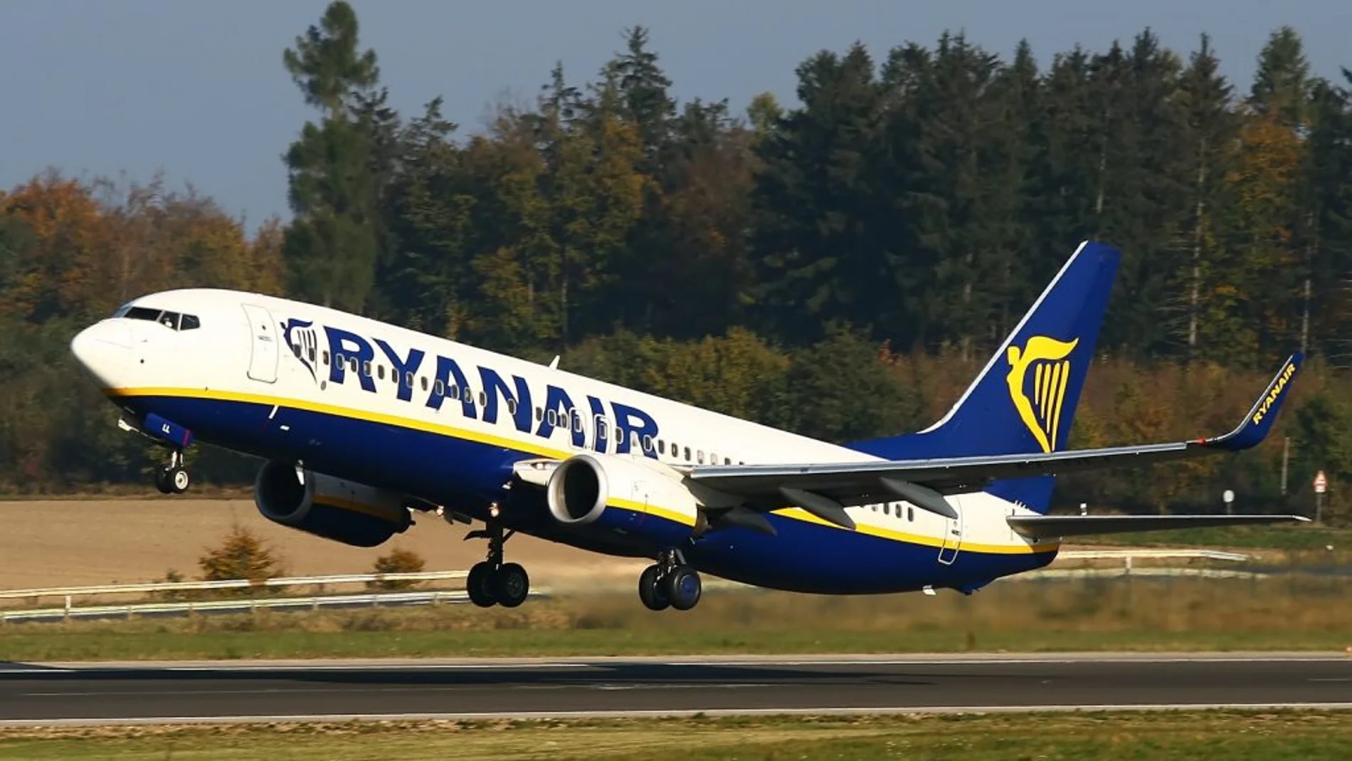 Imagen de un avión de Ryanair