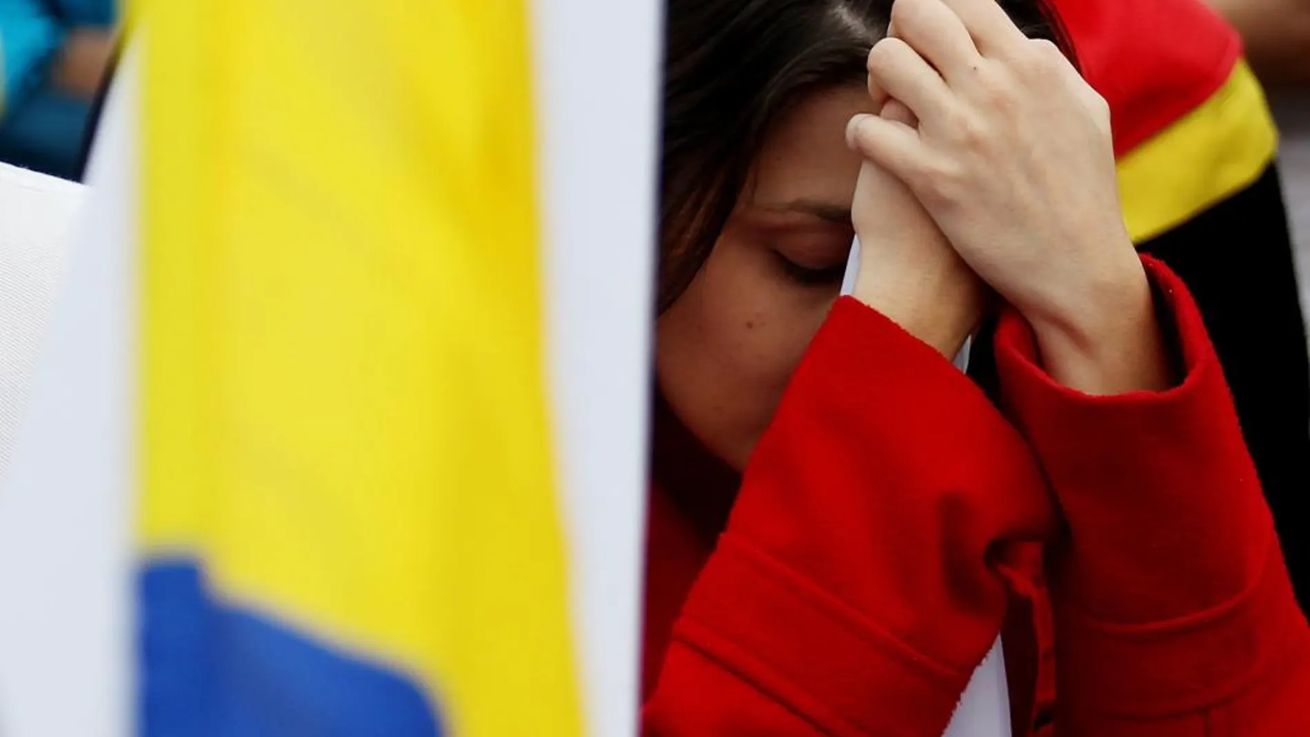 Reacción de una colombiana al conocer el resultado del referéndum