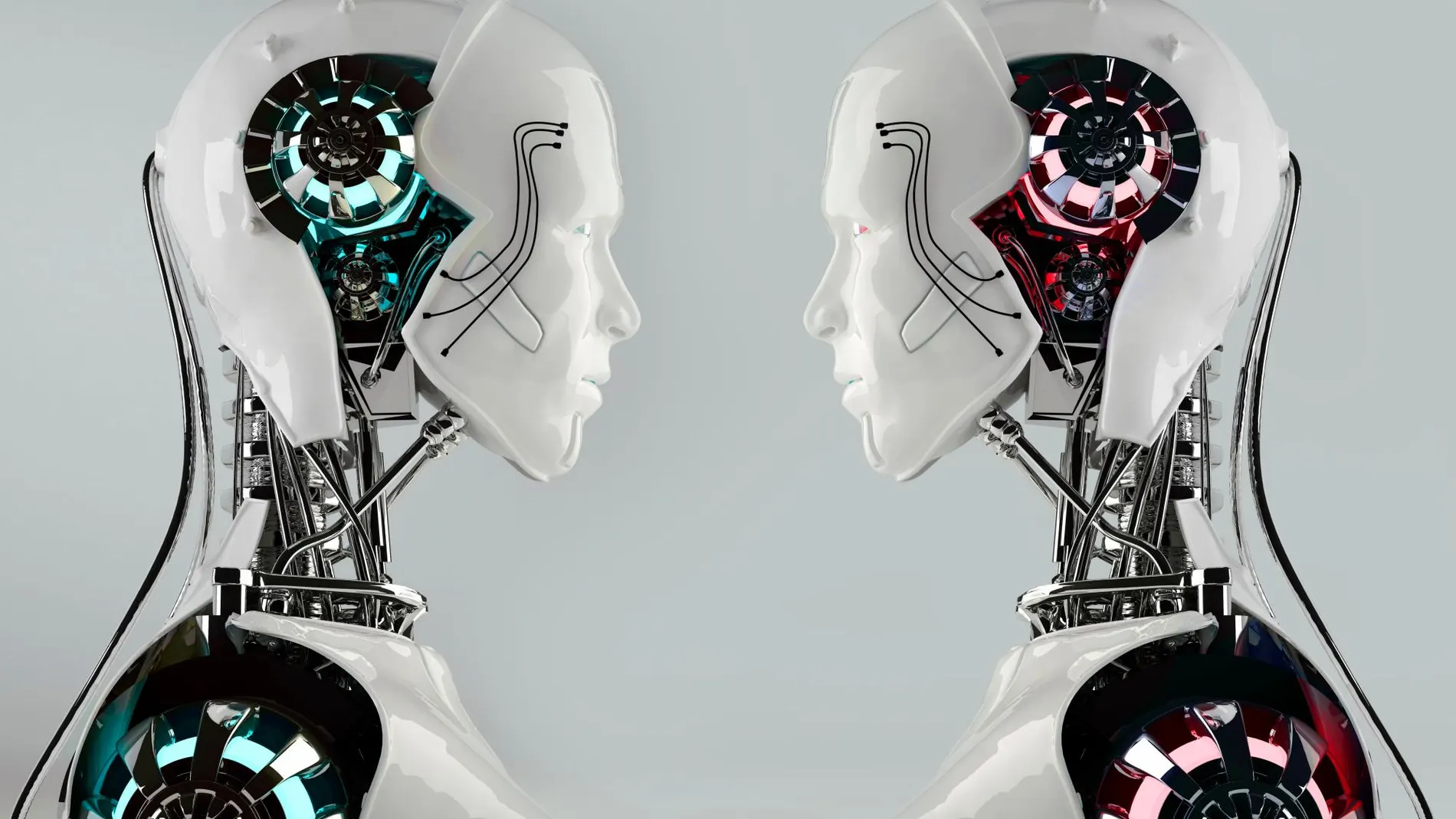 Imagen de dos robots enfrentados