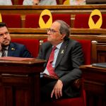 Pleno en el Parlament de Catalunya, ayer