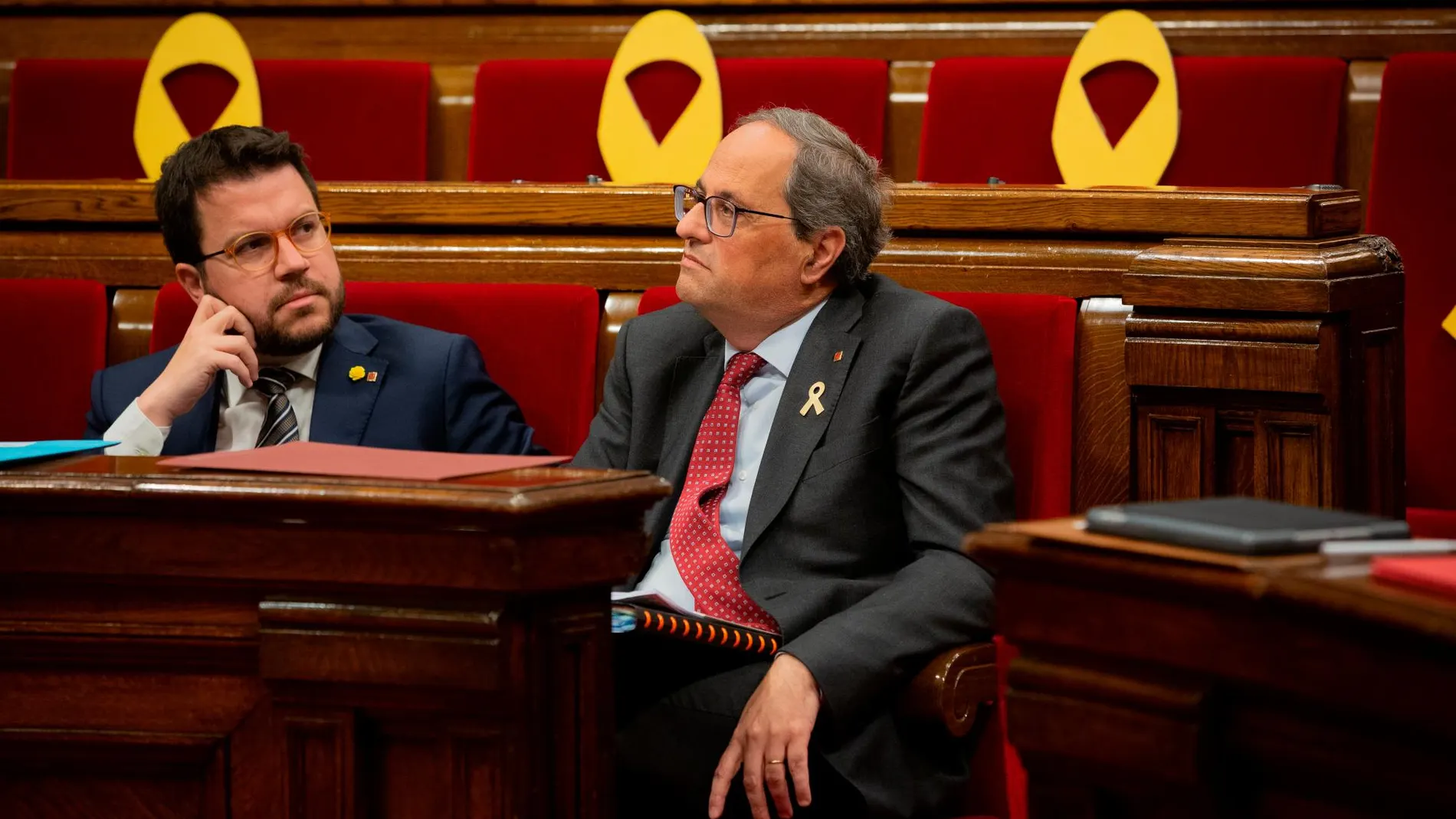 Pleno en el Parlament de Catalunya, ayer