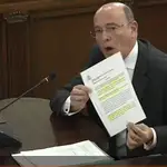 Diego Pérez de los Cobos durante su declaración como testigo en el juicio por el 1-O