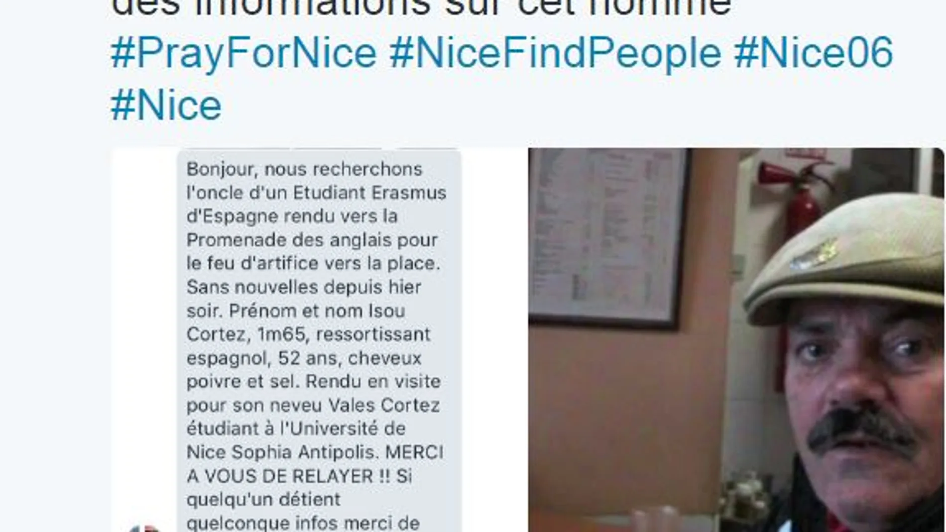 Twitter incluye a «El risitas» entre los desaparecidos de Niza