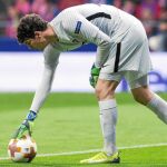 Werner coloca un balón en el partido ante el Lokomotiv