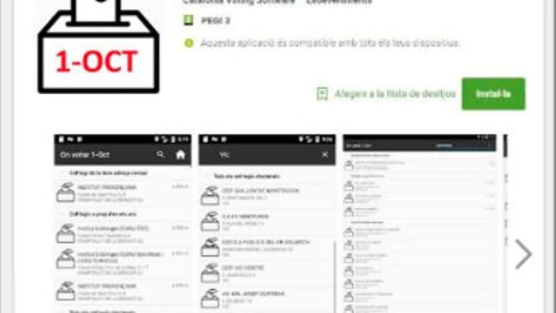 La «app» de Puigdemont para saber dónde tienes que votar