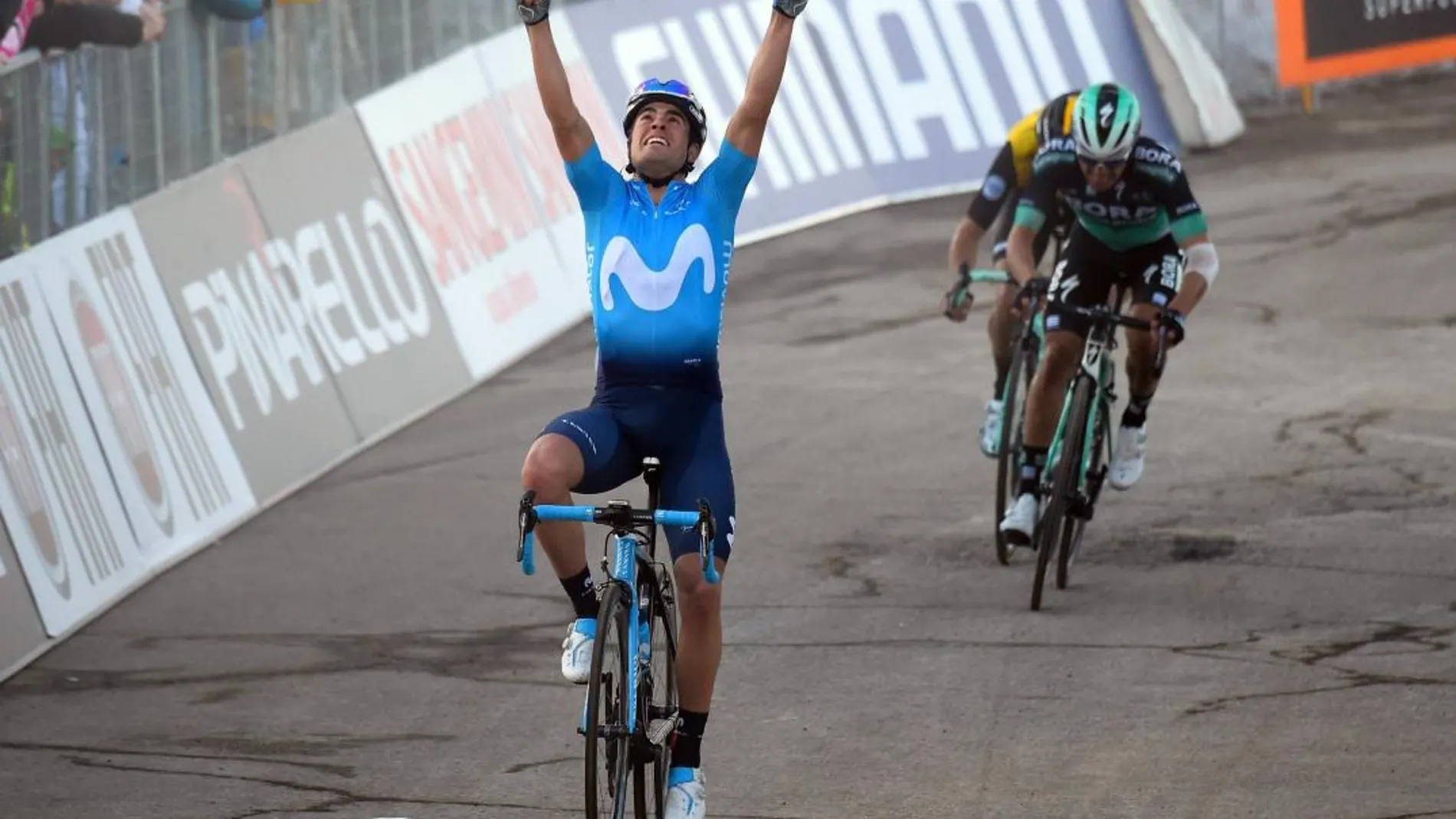 El ciclista español Mikel Landa (Movistar Team) se impuso este sábado en la cuarta etapa de la Tirreno-Adriático