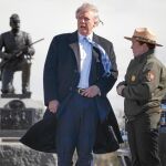 El candidato republicano, Donald Trump, ayer, en Gettysburg, Pensilvania