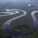 Vista aérea de la selva del Amazonas