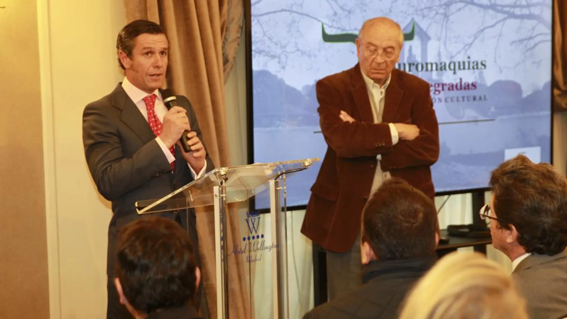 Joselito durante el acto en el Hotel Wellington