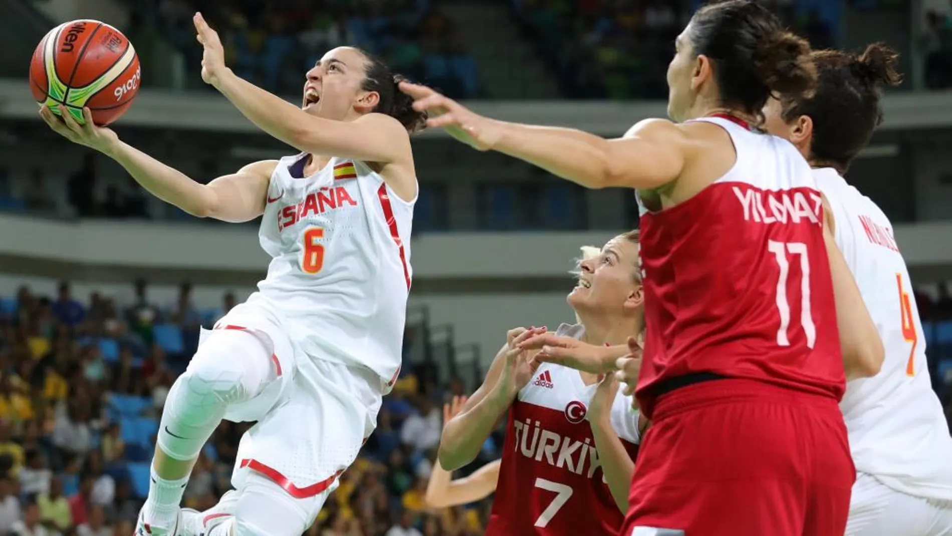 Silvia Domínguez durante el partido