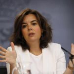 La vicepresidenta del Gobierno en funciones, Soraya Sáenz de Santamaría.