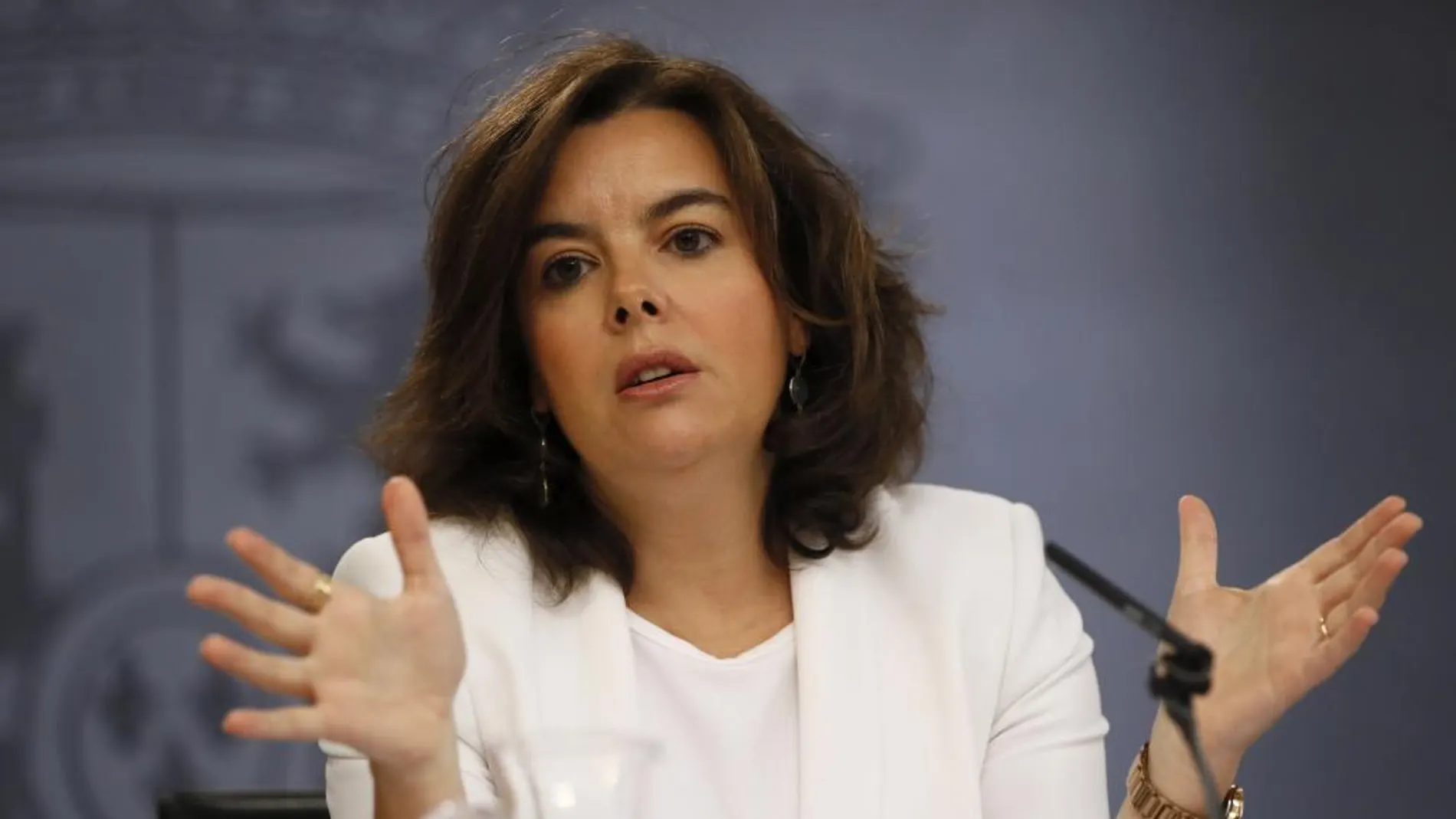 La vicepresidenta del Gobierno en funciones, Soraya Sáenz de Santamaría.