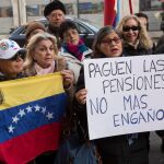Decenas de venezolanos en Madrid protestando contra el Gobierno de Maduro