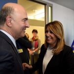 Susana Díaz y el comisario Pierre Moscovici