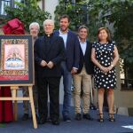 Miguel Ángel Soria, Jesus Mateo, Óscar Puente, Leopoldo Adiego y María Victoria Soto en la presentación de actos