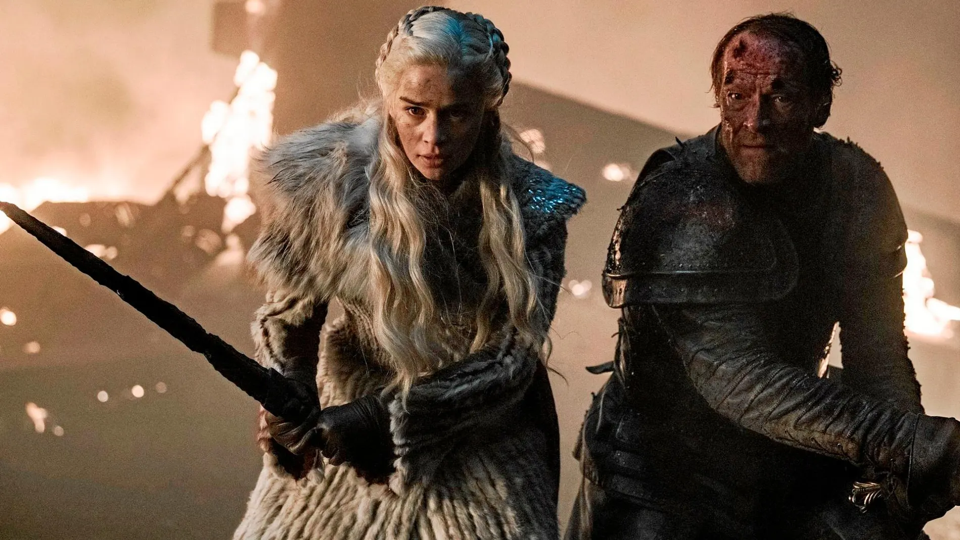 Daenerys Targaryen y Jorah Mormont, protagonistas de «Juego de tronos», que vuelve a arrasar en la tele en su octava y última temporada