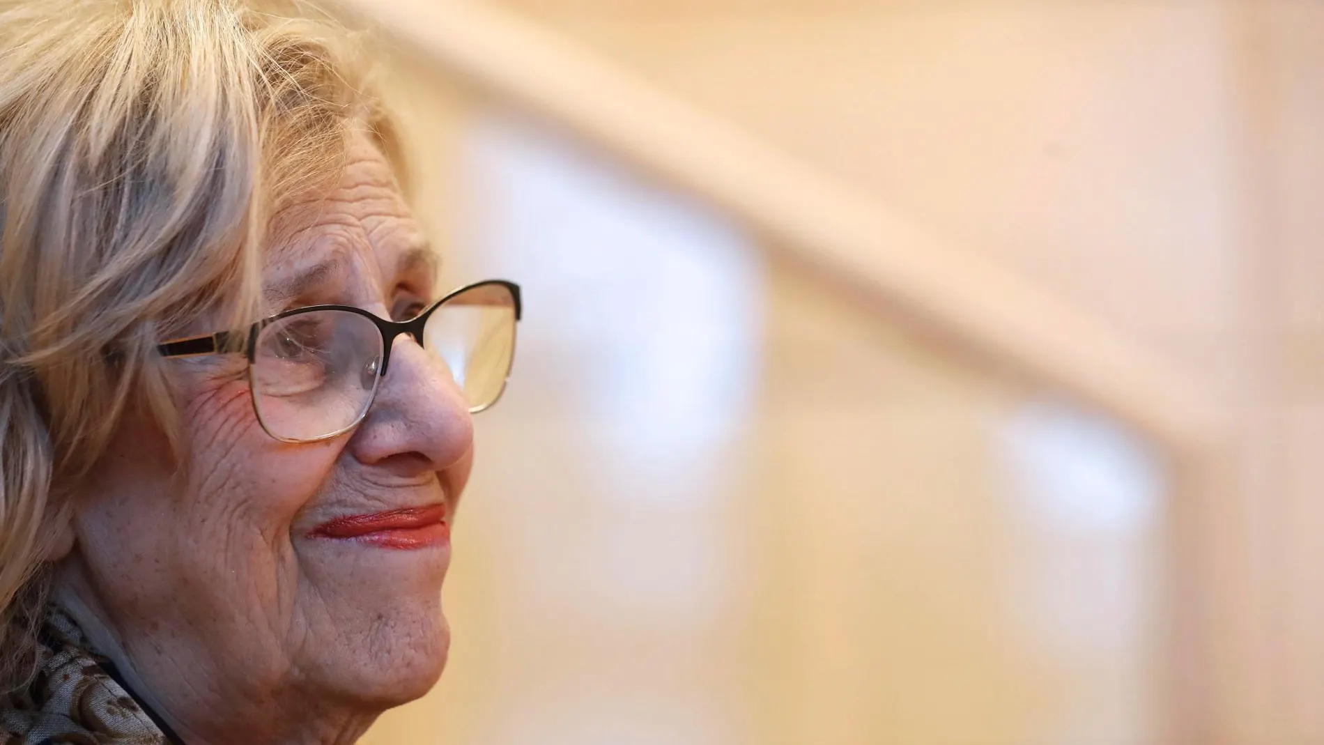 Imagen de Manuela Carmena en una entrevista con EFE el pasado 25 de febrero