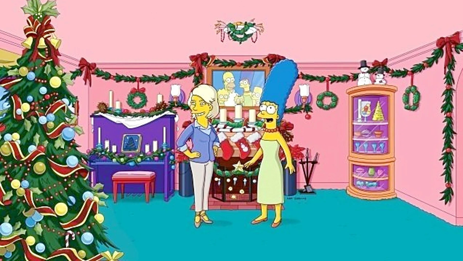 Imagen de unos de los capítulos dedicados a la Navidad de «Los Simpson»