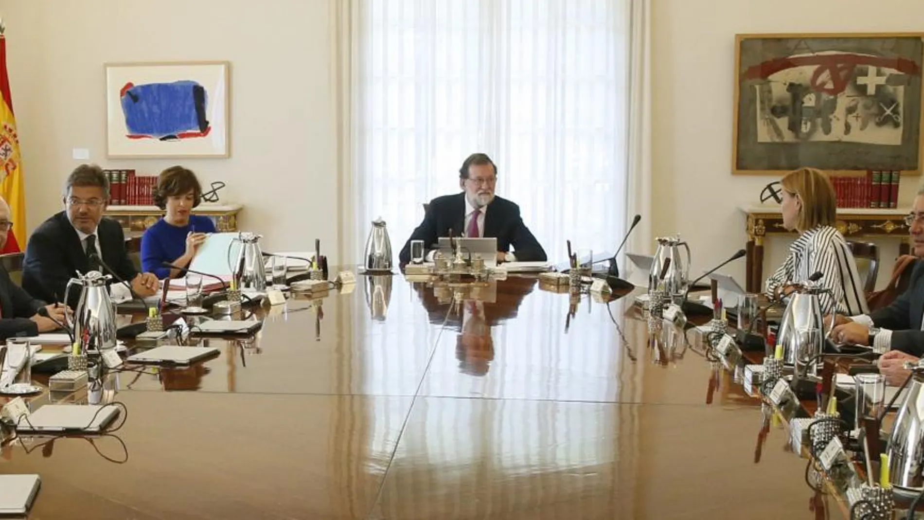 Mariano Rajoy durante su asistencia a la reunión extraordinaria del Consejo de Ministros