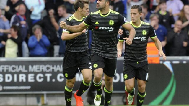 Diego Costa celebra el gol del empate