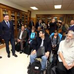 Fernández Carriedo, poco antes de abrir la jornada sobre sindicalismo