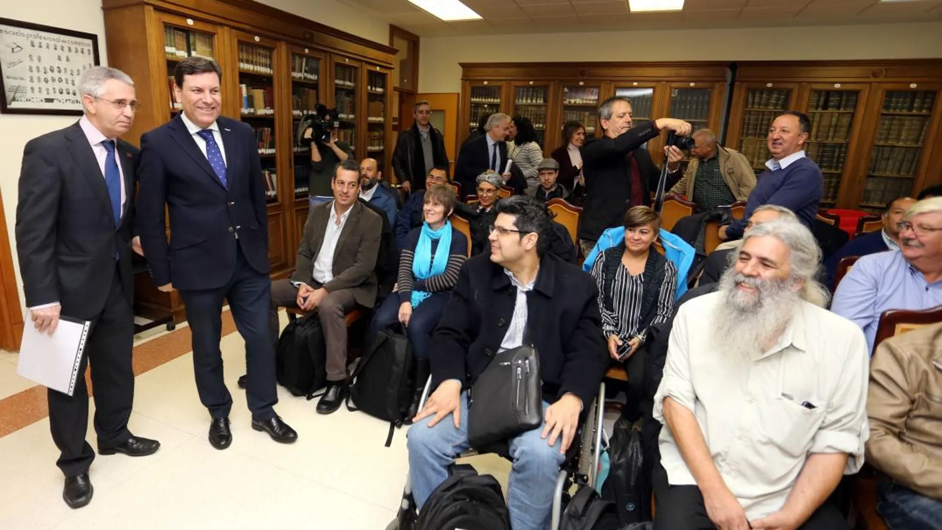 Fernández Carriedo, poco antes de abrir la jornada sobre sindicalismo