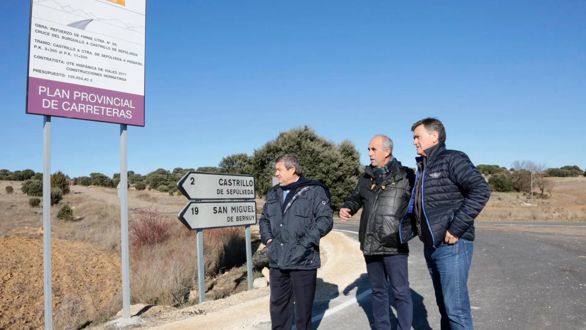 El presidente de la Diputación de Segovia, Francisco Vázquez, visita las obras