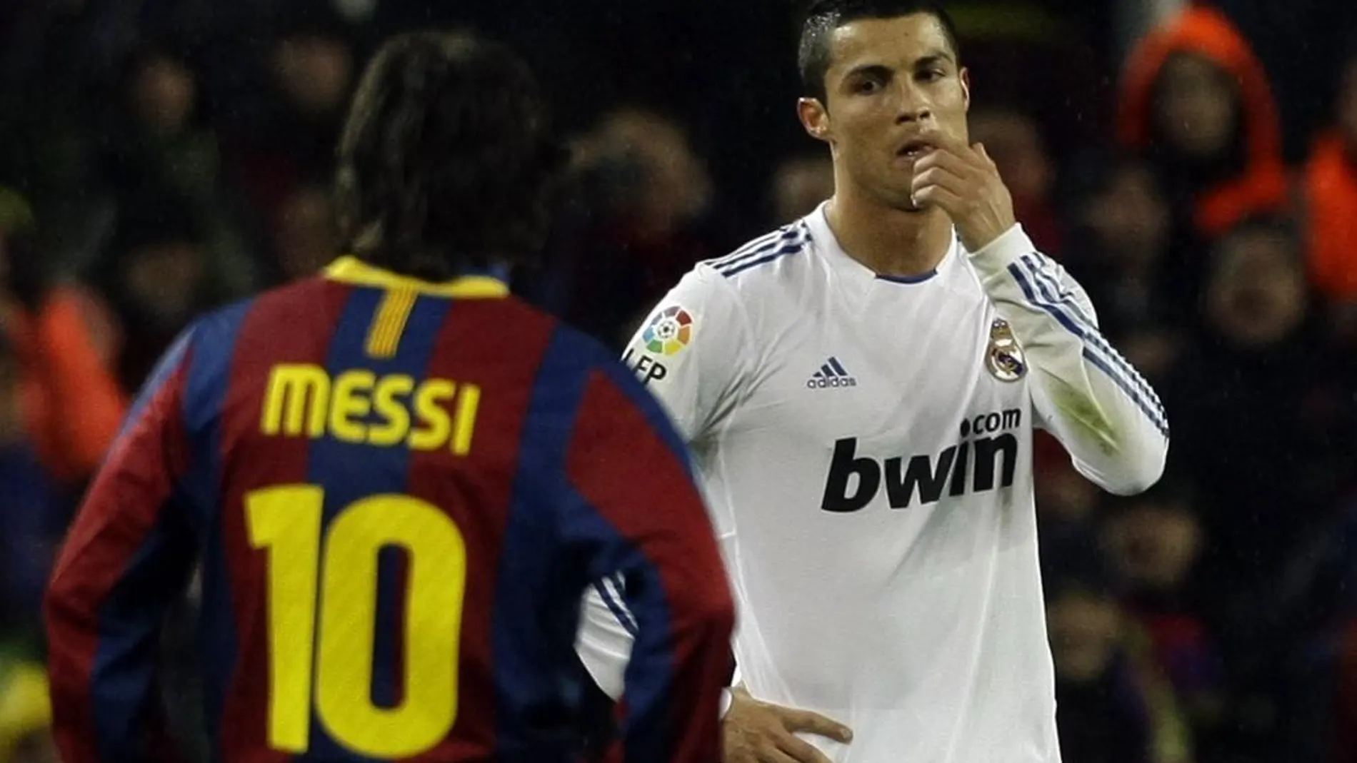 Imagen de archivo de Messi y Cristiano Ronaldo durante un partido