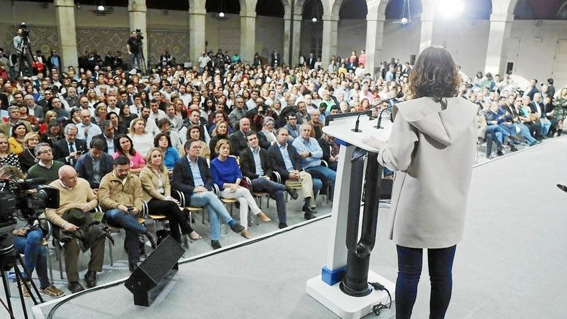 Isabel Díaz Ayuso, durante la presentación de candidatos del este en un acto celebrado en Alcalá de Henares