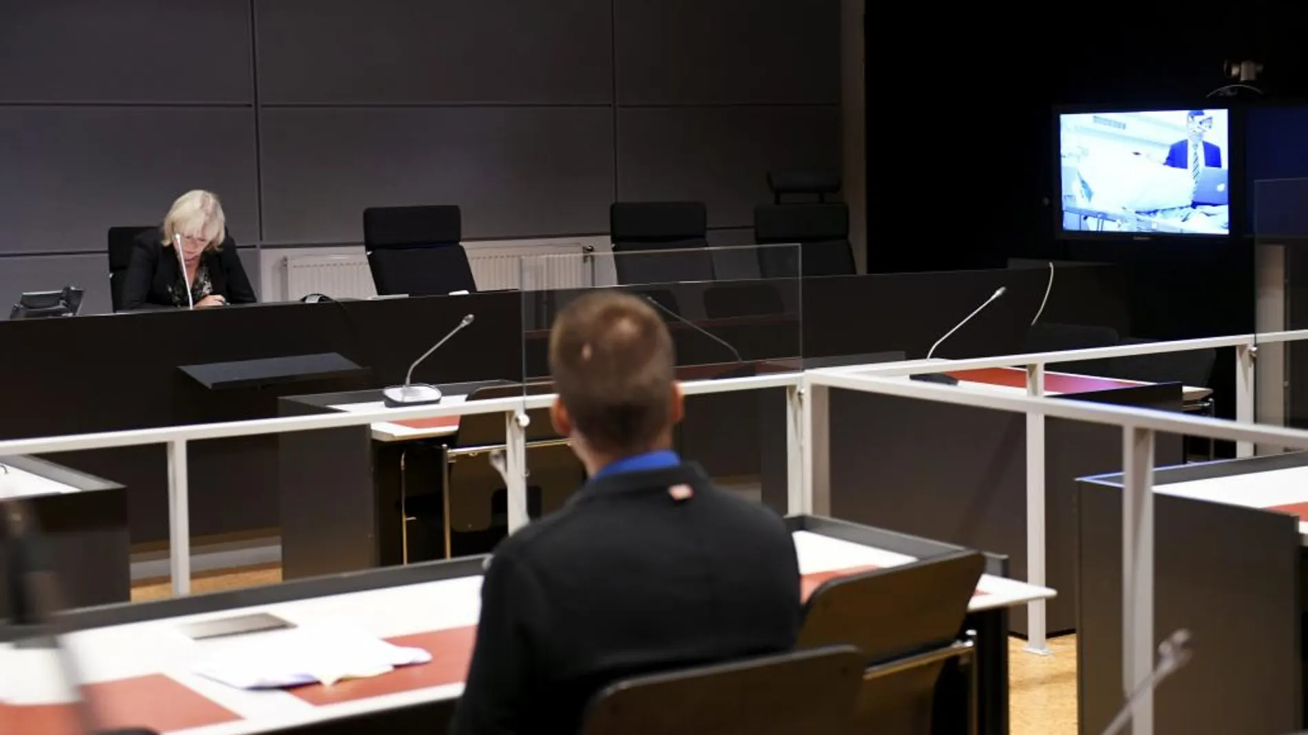 Momento del juicio a uno de los detenidos