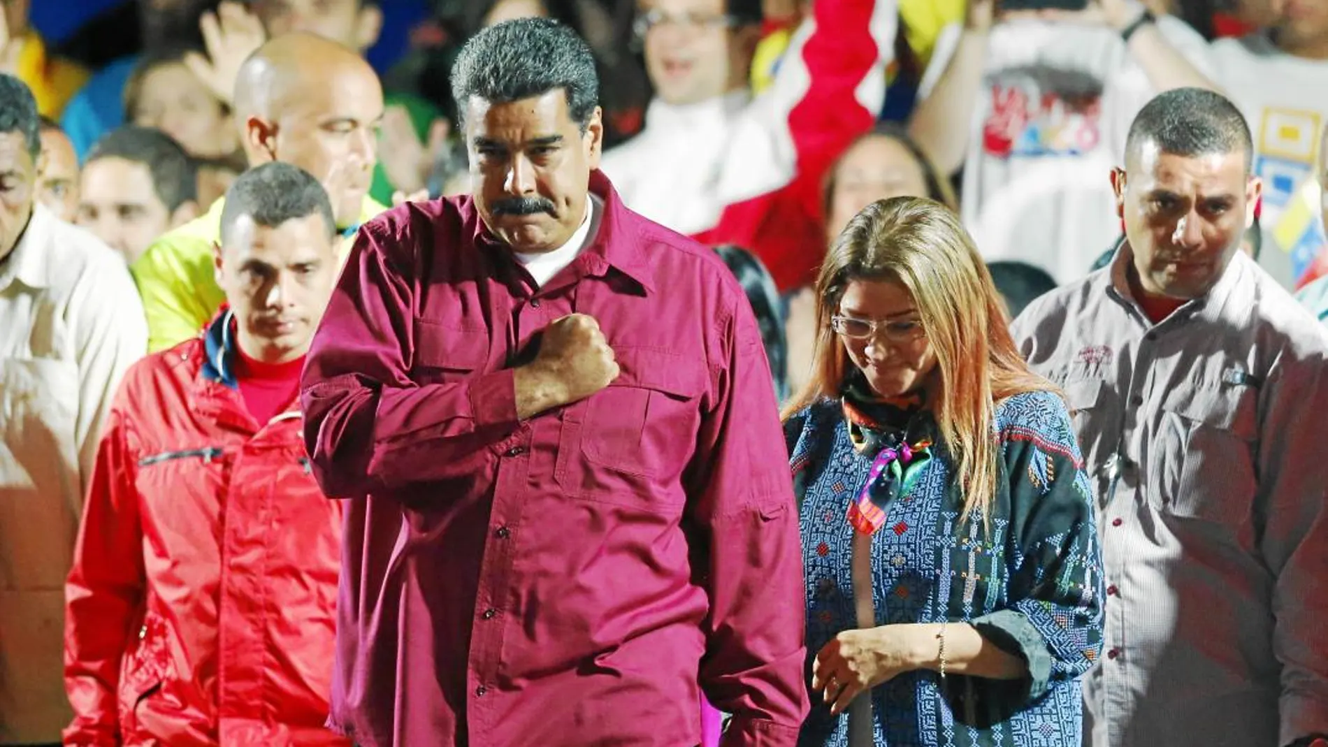 Nicolás Maduro celebró ayer la victoria en las presidenciales y dijo que va a iniciar un proceso de reconciliación y diálogo con la oposición / Efe
