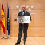 El vicepresidente de la Comunidad de Madrid, Pedro Rollán, informa tras la Junta de Gobierno