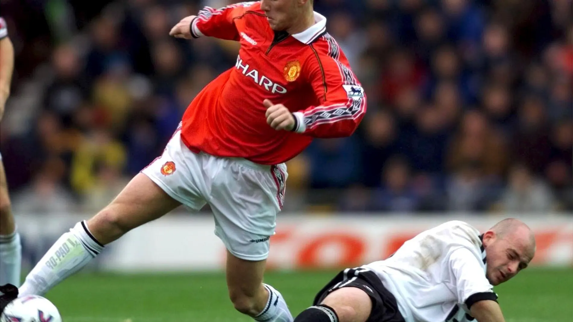 Nicky Butt, durante un partido con el Manchester United