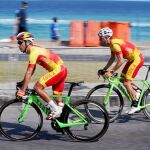«Purito» y Alejandro Valverde, rodando en vísperas de la prueba de fondo en carretera