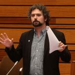 José Sarrión, durante una de sus intervenciones en las Cortes