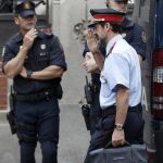Ferran López, comisario superior de Coordinación territorial de los Mossos, a su llegada a la reunión de coordinación de los cuerpos de seguridad